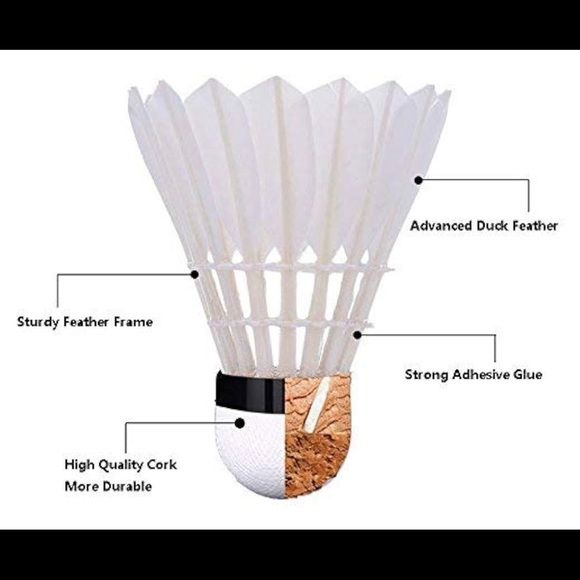 Senston Badminton Shuttlecocks 12 Pack Birdies - Picture 3 of 3